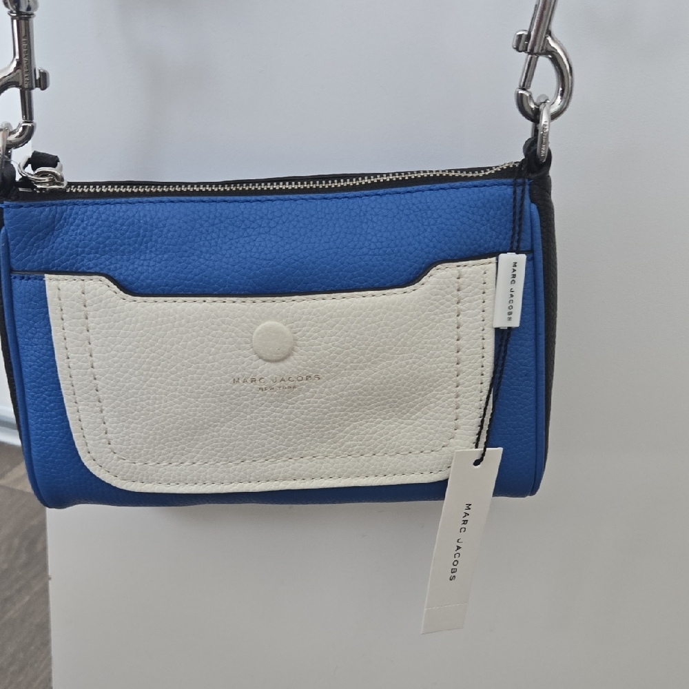 Marc Jacobs Black, Blue, and White Crossbody Bag